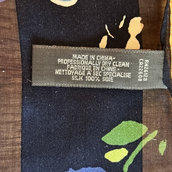 ECHO Sheer Silk Oblong Floral Blue Scarf - Picture 5 of 8